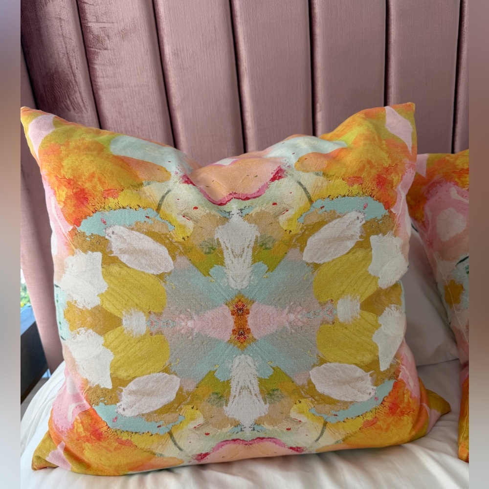 LAURA PARK MARIGOLD LINEN COTTON PILLOW